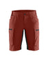 Women's Service Shorts With Stretch - Burned Red/Black