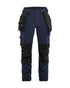 Women's 4-Way Stretch Work Pants - Dark navy/Black