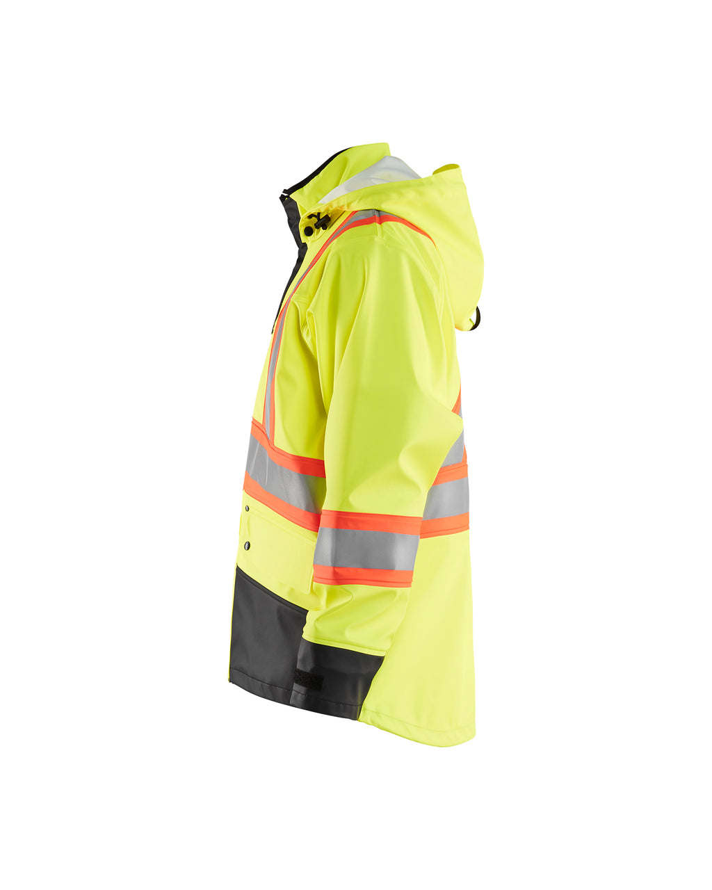 Hi-Vis Rain Jacket - Yellow Hi-viz/Black