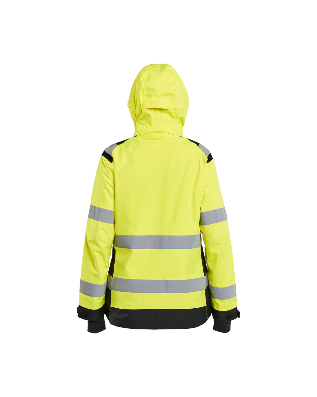 Women's Hi-Vis Shell Jacket - Yellow Hi-viz/Black